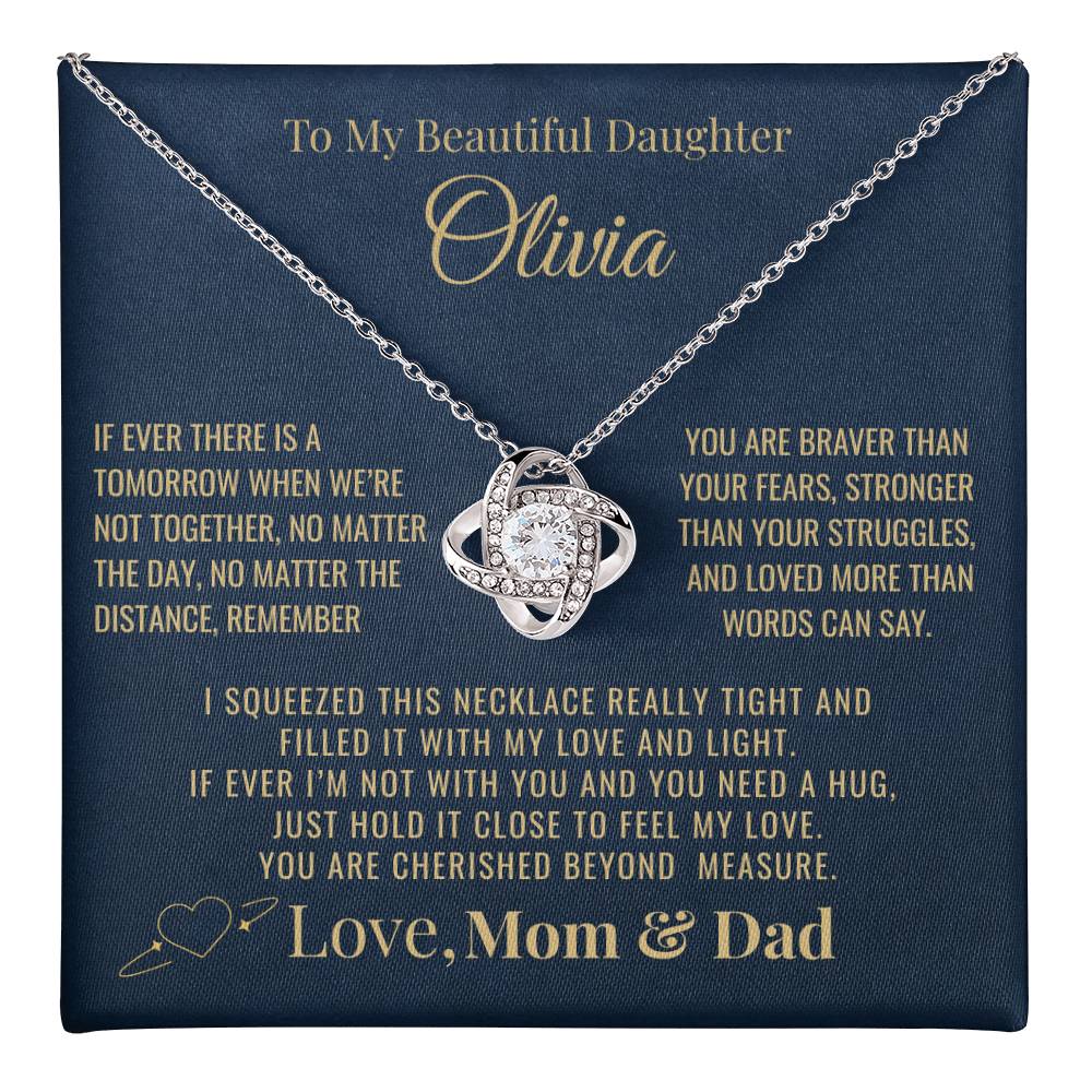 To My Daughter "You Are Cherished" Personalized Necklace