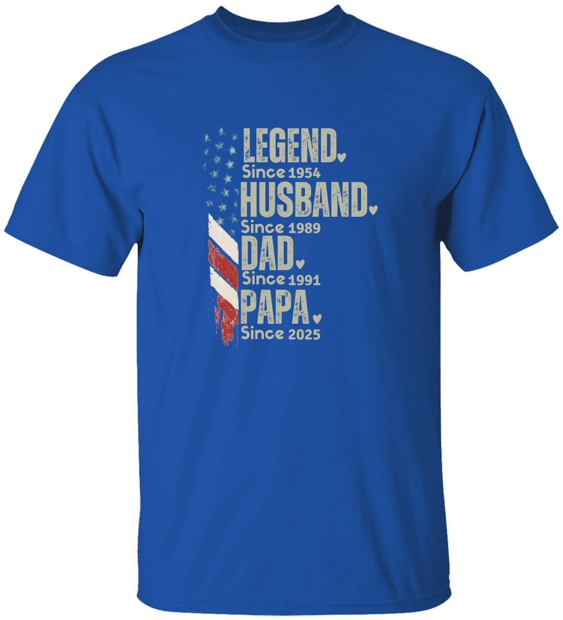 Papa Dad T-Shirt, The Man The Legend Tee, Gift for Papa, Personalized Father's Day Shirt, Birthday Gift for Dad, Men's Cotton Tee