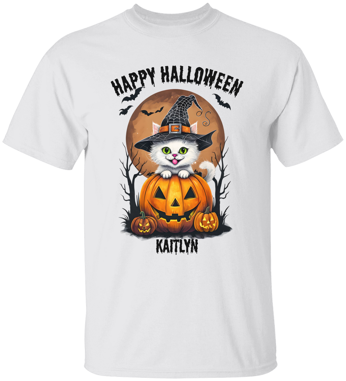 Personalized "Happy Halloween" Kids Tee & Tote Bag