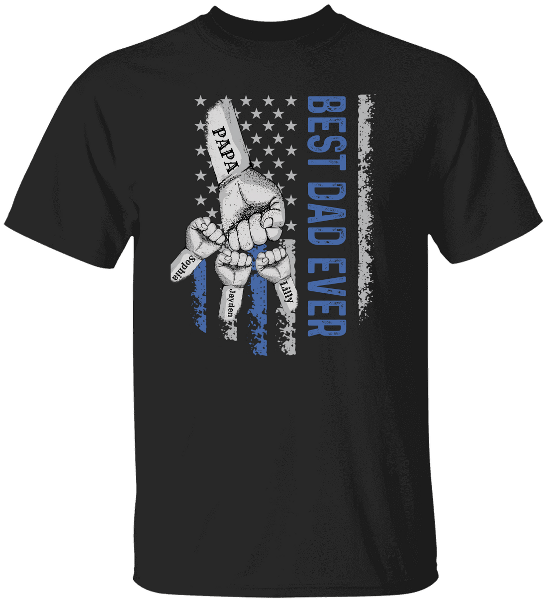 Personalized Best Dad Ever Raised Fist Bump Shirt!