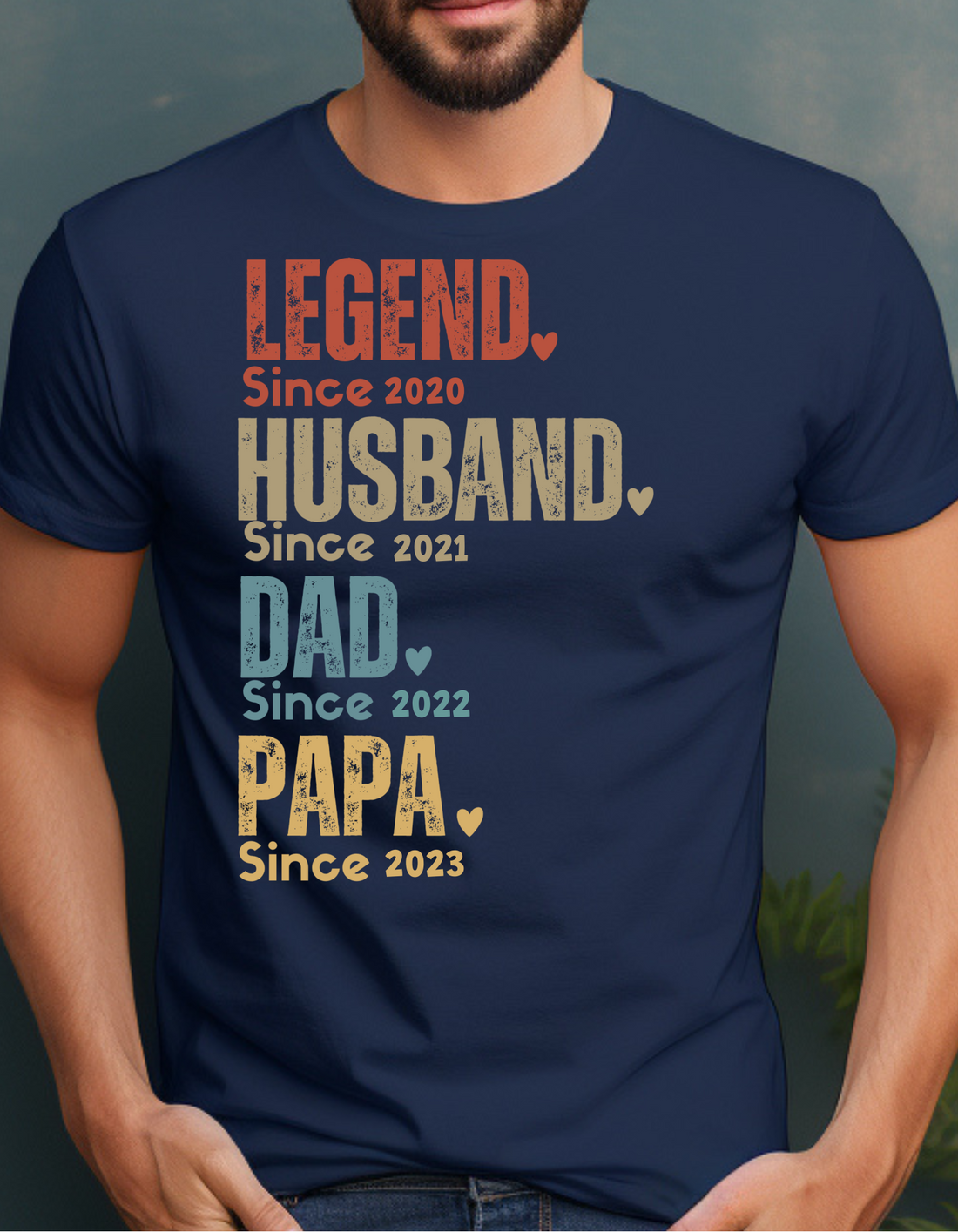 Personalized Dad Shirt, Custom Legend Husband Dad Papa Tee, Father's Day Gift for Dad, Unique Father's Tee, Dad Since 2020