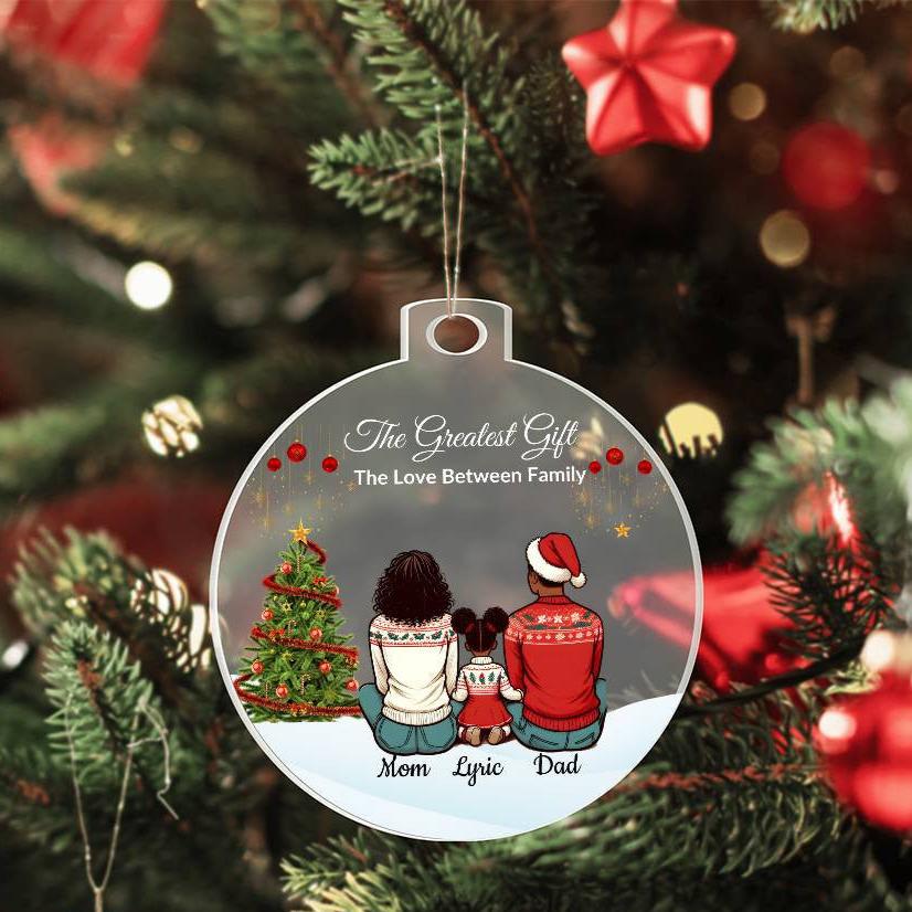 Personalize Christmas "The Greatest Gift" Acrylic Ornament