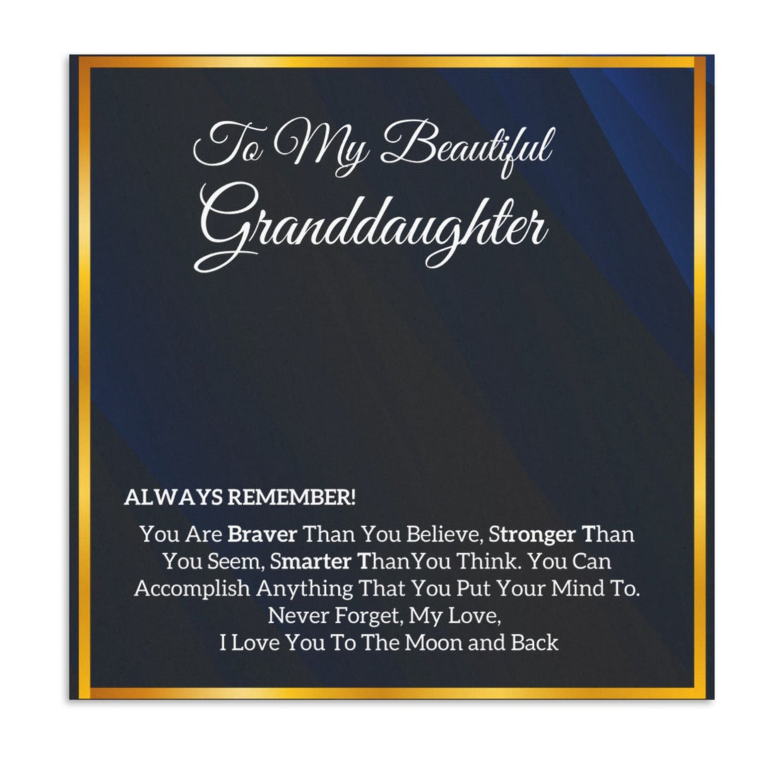 To My Granddaughter "You Are Stronger Than You Think"Twin Hearts Necklace