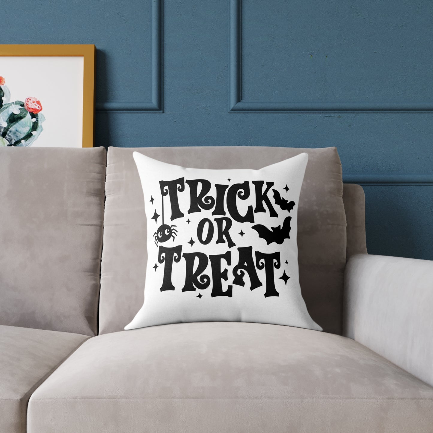 Halloween "Trick or Treat" Square Home Decor Pillow!