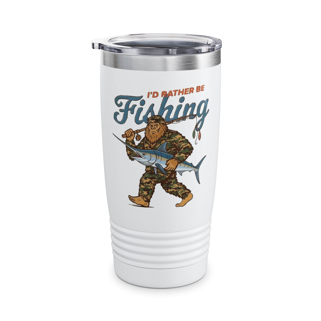 Fishing Tumbler — "I'd Rather Be Fishing" 20oz Insulated Travel Mug