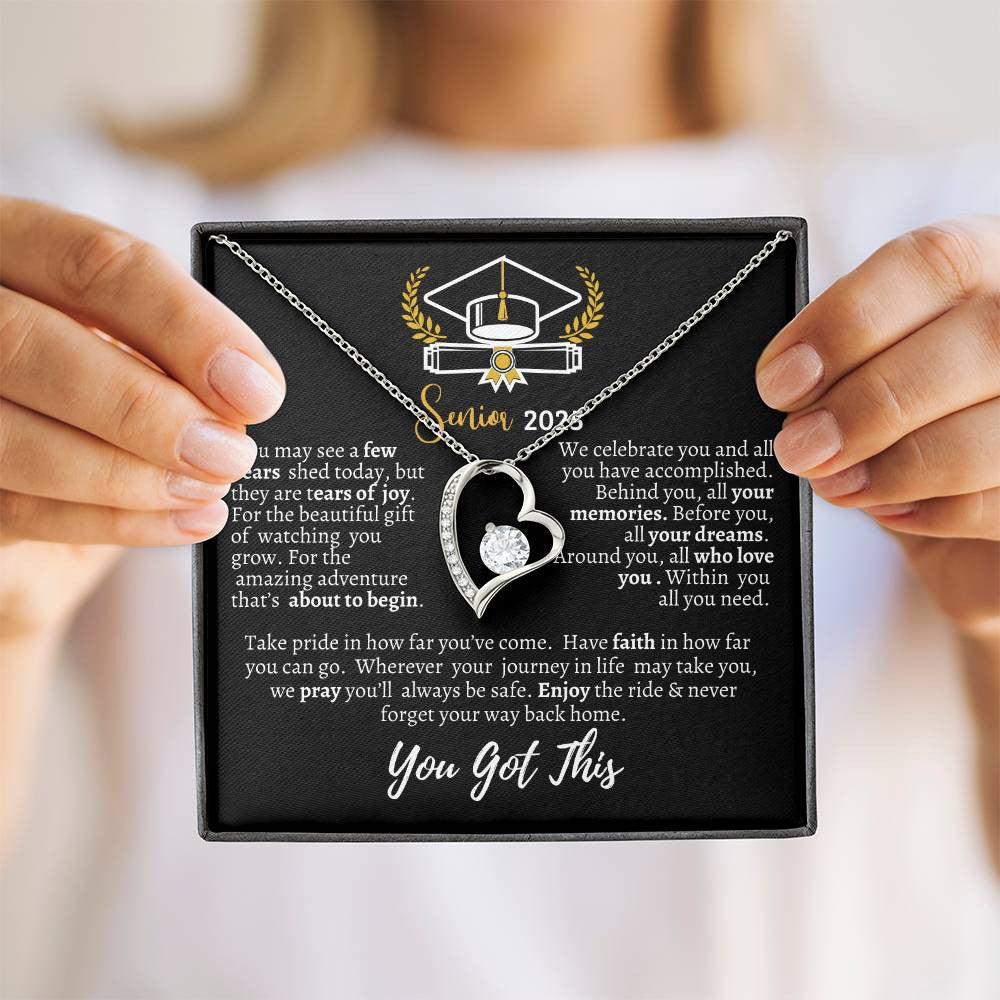 Graduation necklace, Graduation gift, "Congratulations Class of 2025" | Forever Love Necklace