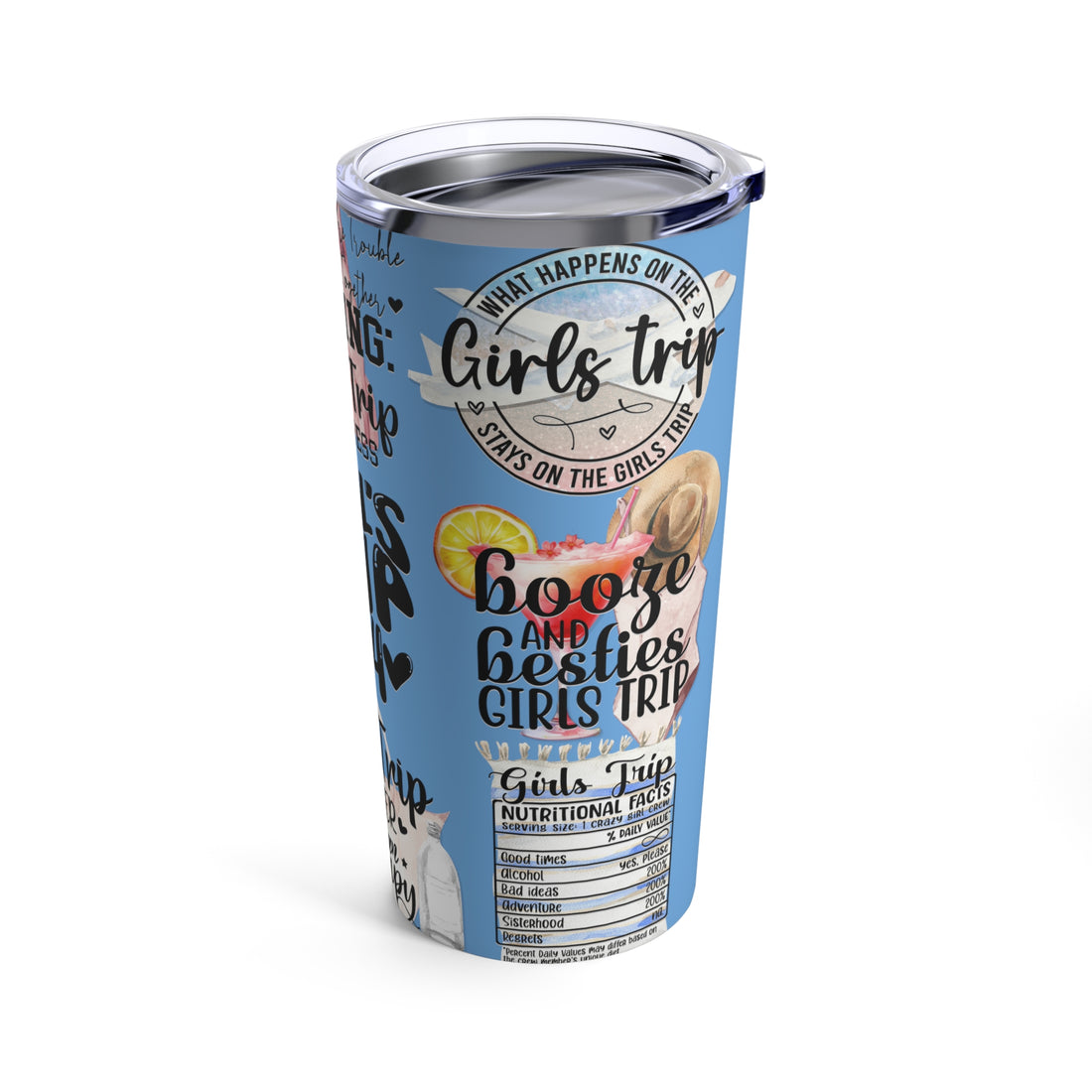 "Warning! Girl's Trip In Progress" Stainless Steel Tumbler 20oz