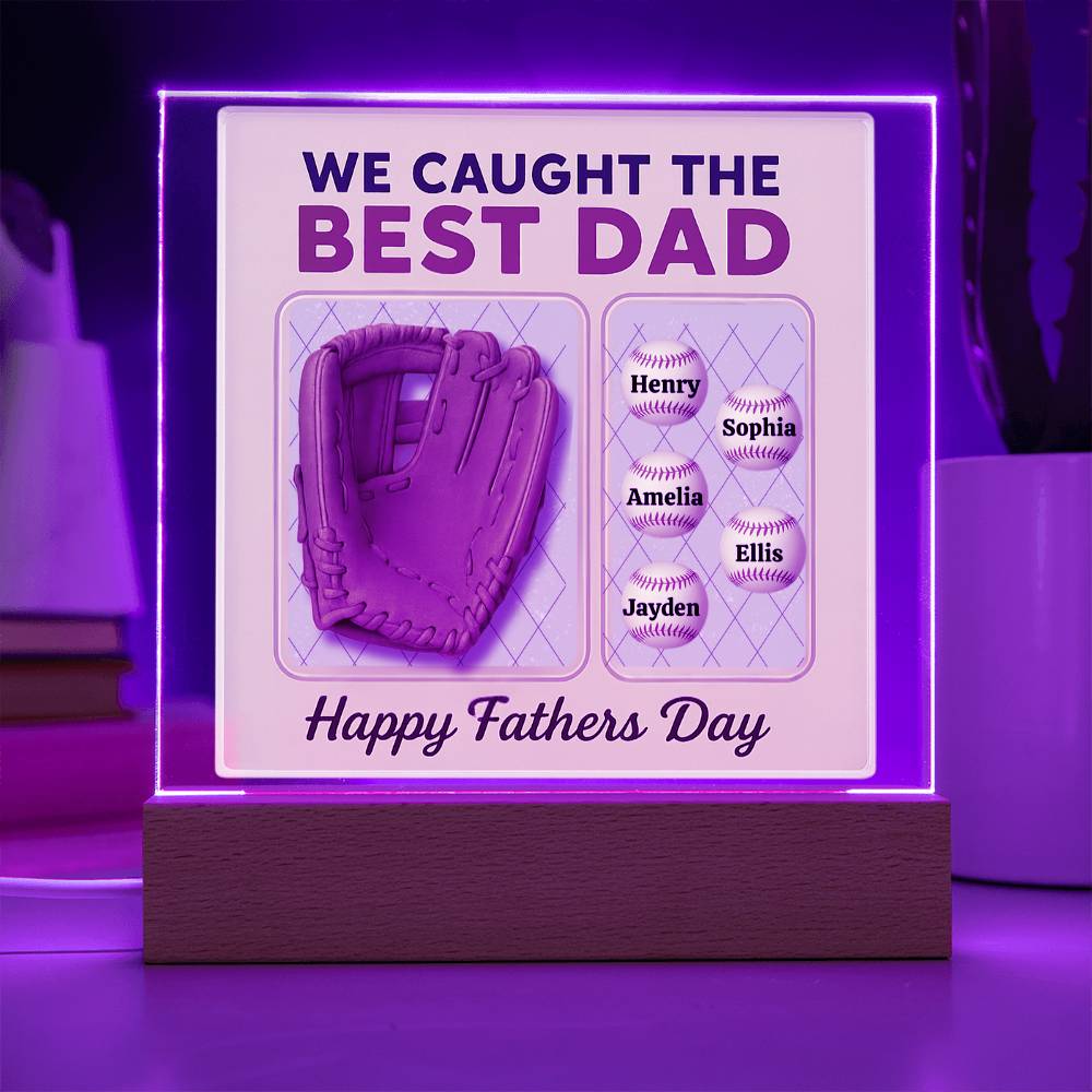 Baseball Dad Personalized Acrylic Plaque | Personalized Gift from Kids | Wife!