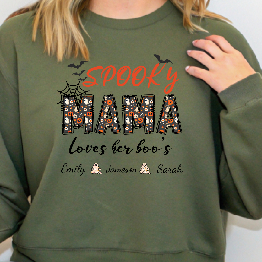 Spooky Mama Halloween Sweatshirt - Personalized Gift
