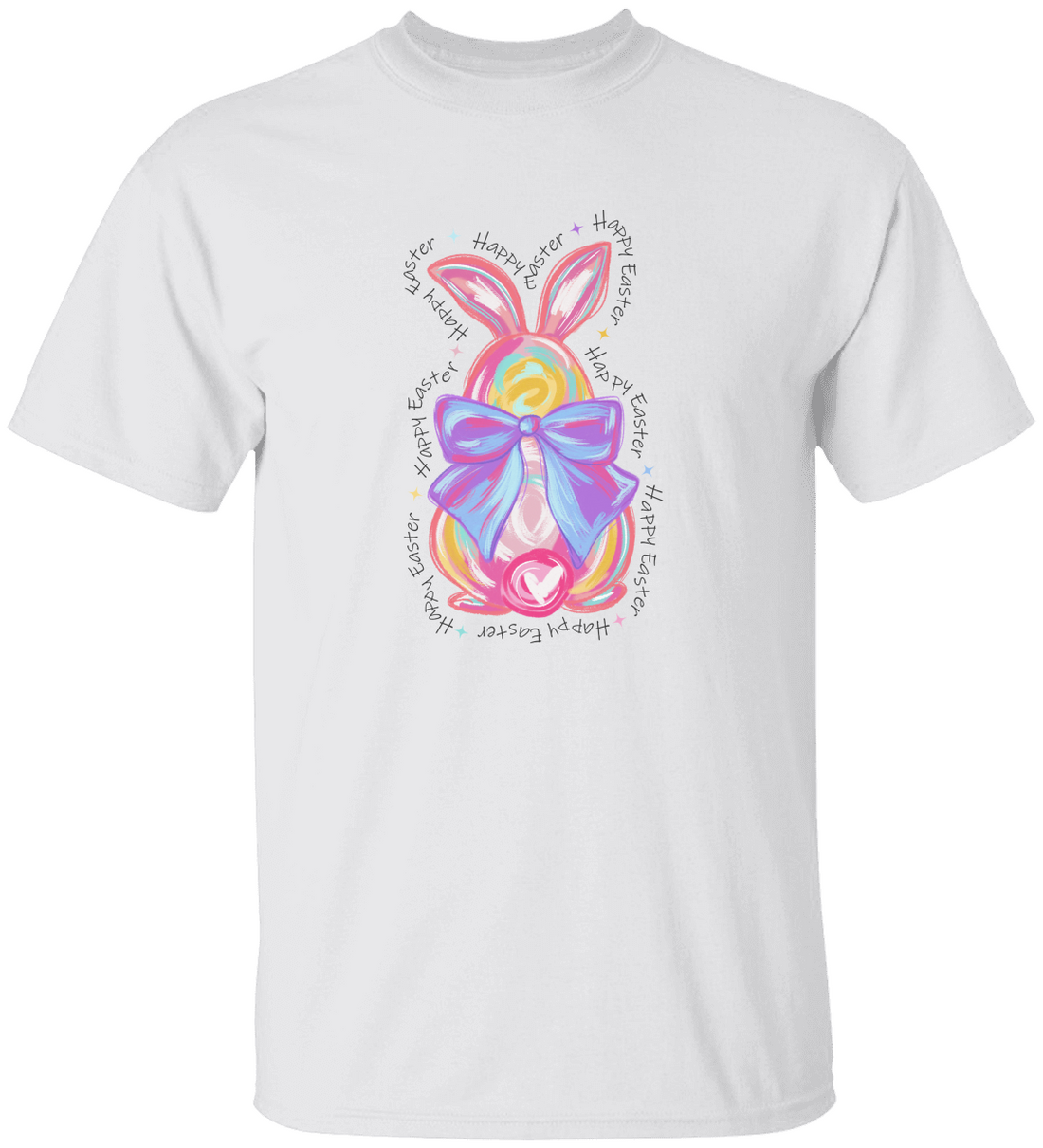Kids Rainbow Bunny Tee, Cute Easter Bunny T-Shirt, Colorful Bunny Design, Soft Cotton Kids Tee, Gift for Kids
