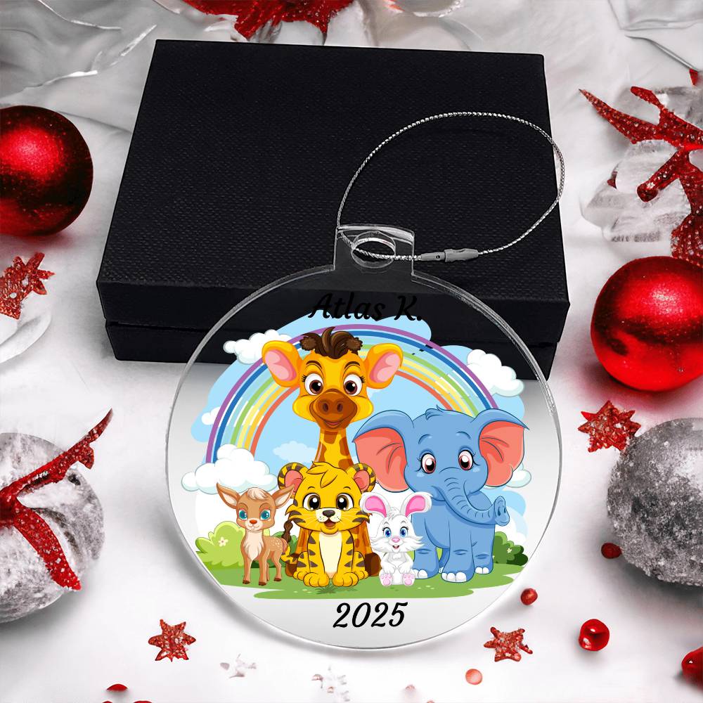 Personalized Kid's Fun Acrylic Ornament! | Birthday Gift | Holiday Gift!