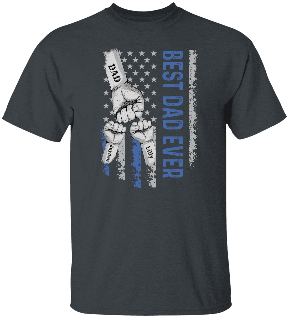 Personalized Best Dad Ever Raised Fist Bump Shirt!