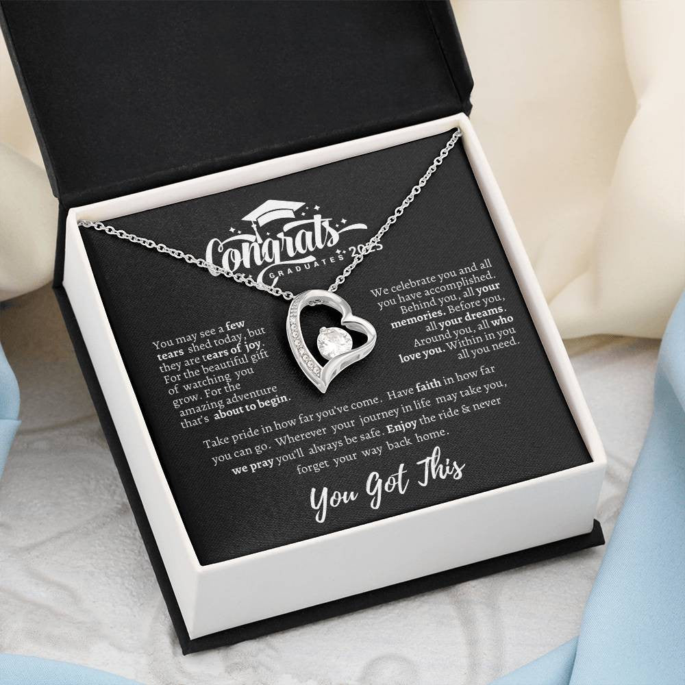 Graduation necklace, Graduation gift, "Congratulations Class of 2025" | Forever Love Necklace