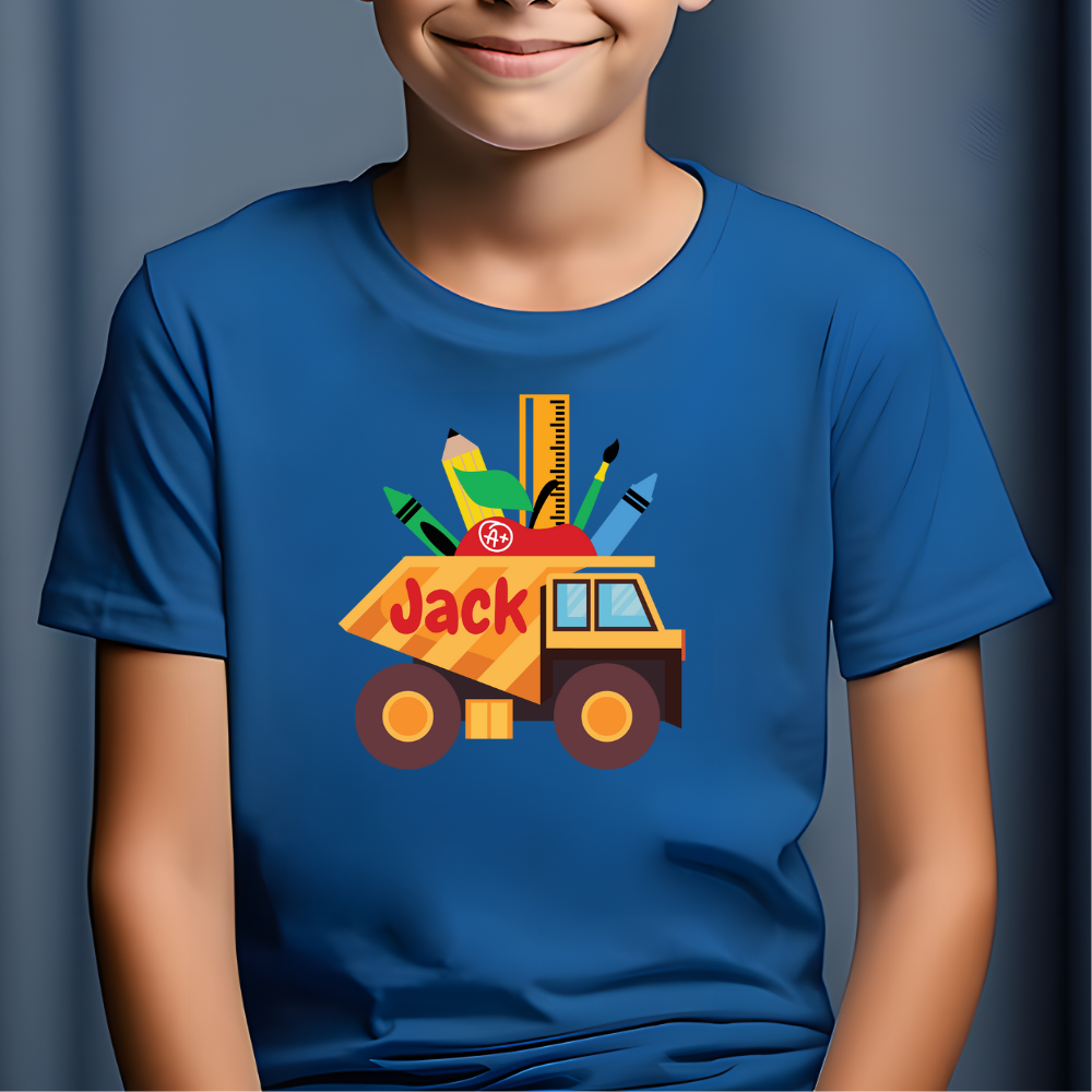 Custom Kids Construction Truck Tee