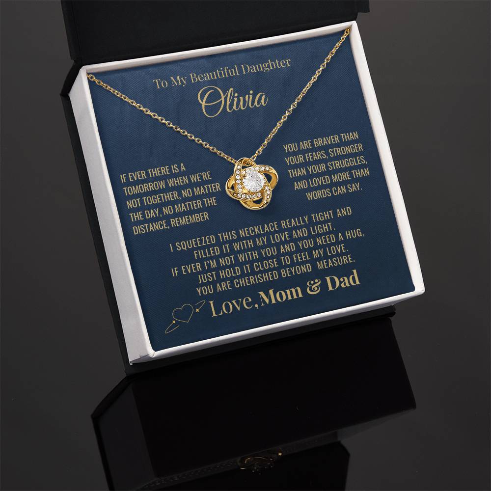 To My Daughter "You Are Cherished" Personalized Necklace