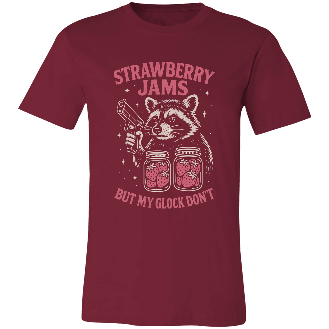 Retro-style graphic tee features a fearless racoon, Funny Animal Pun T-Shirt!