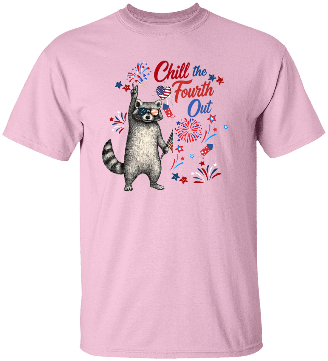 Chill The Fourth Out Shirt, Funny Raccoon Fourth of July t-Shirt, 4th of July Shirt