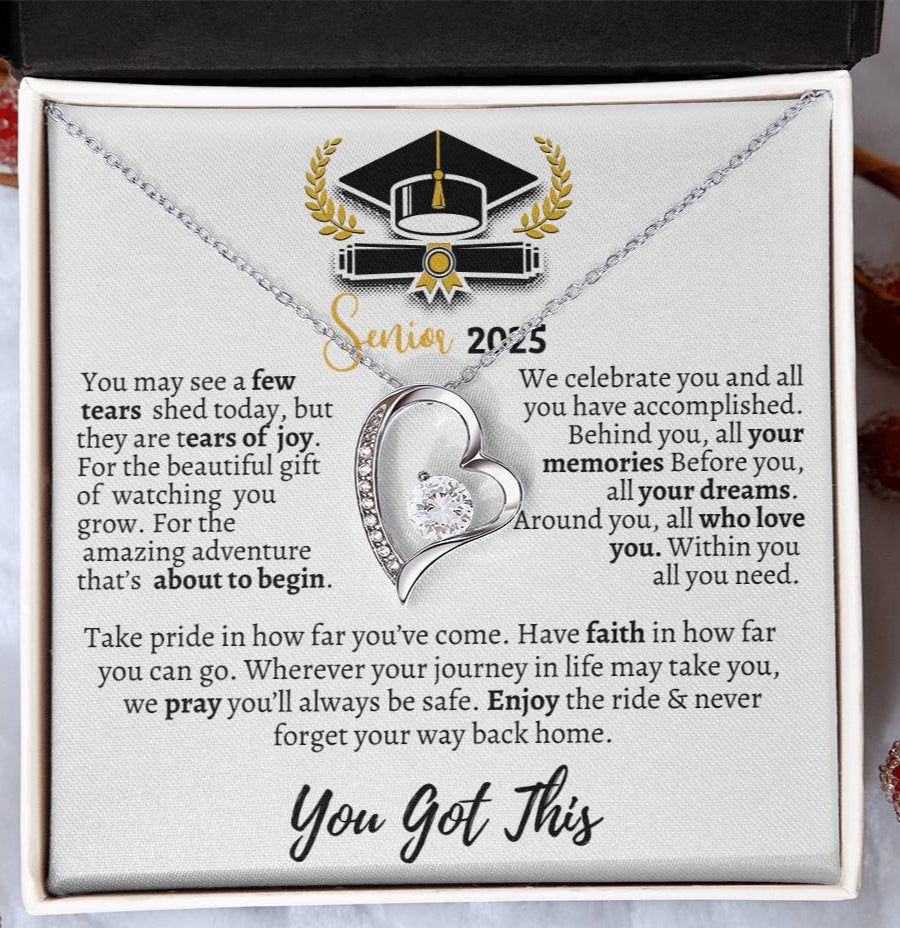 Graduation necklace, Graduation gift, "Congratulations Class of 2025" | Forever Love Necklace