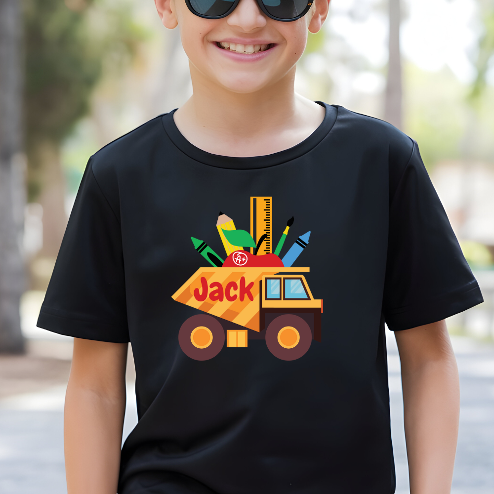 Custom Kids Construction Truck Tee