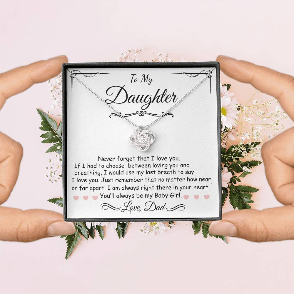 Beautiful Gift for Daughter From Dad/Sentimental Jewelry for Her, Elegant Gift Box