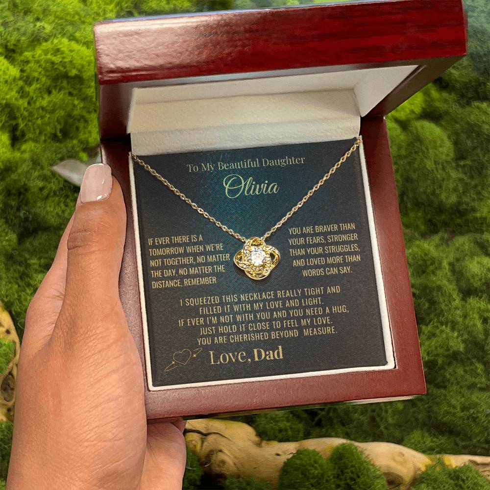 To My Daughter "You Are Cherished" Personalized Necklace