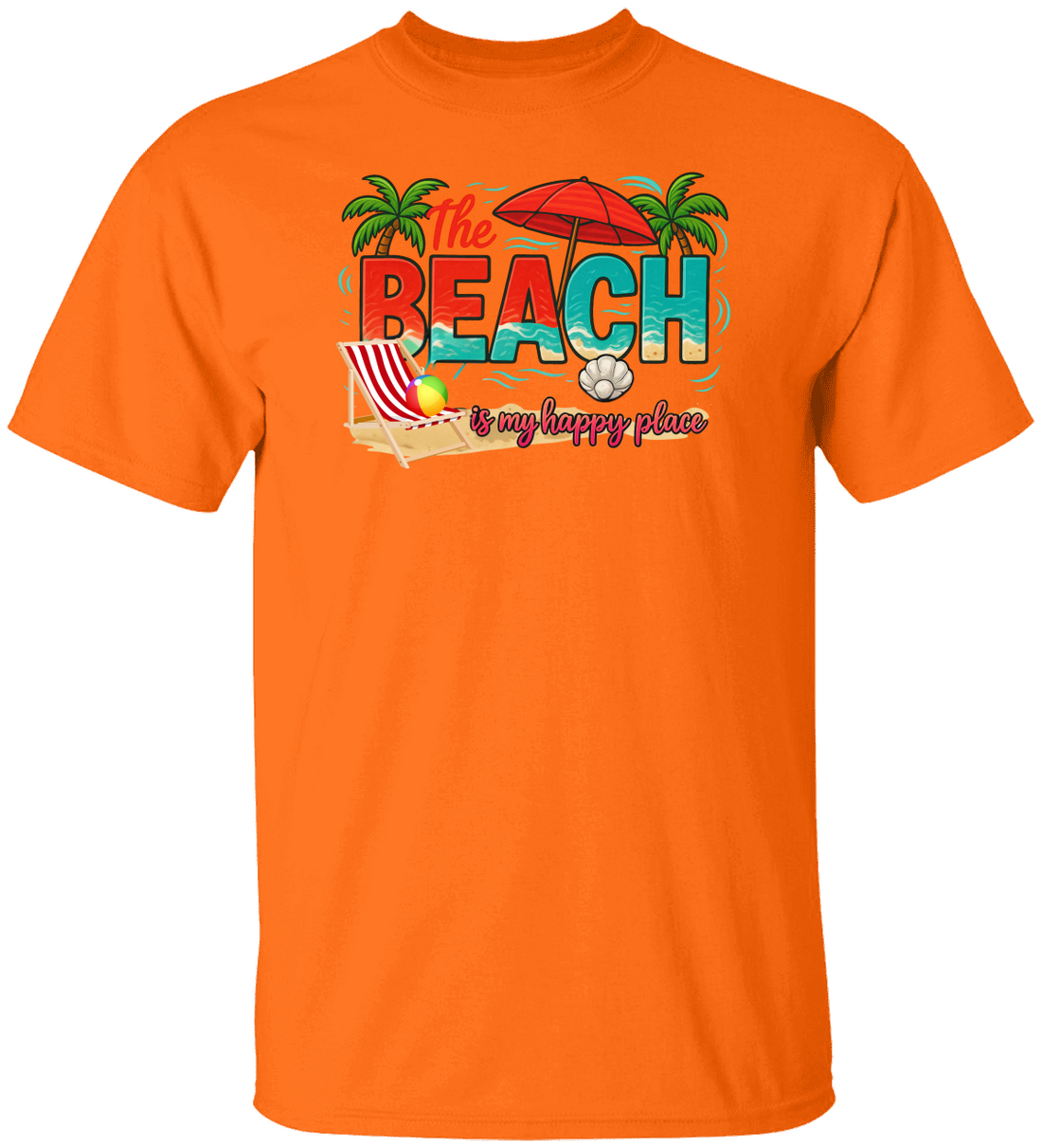 The Beach is My Happy Place Shirt, Summer Vacation Tee, Gift For Beach Lovers, Beach is Calling T-Shirt