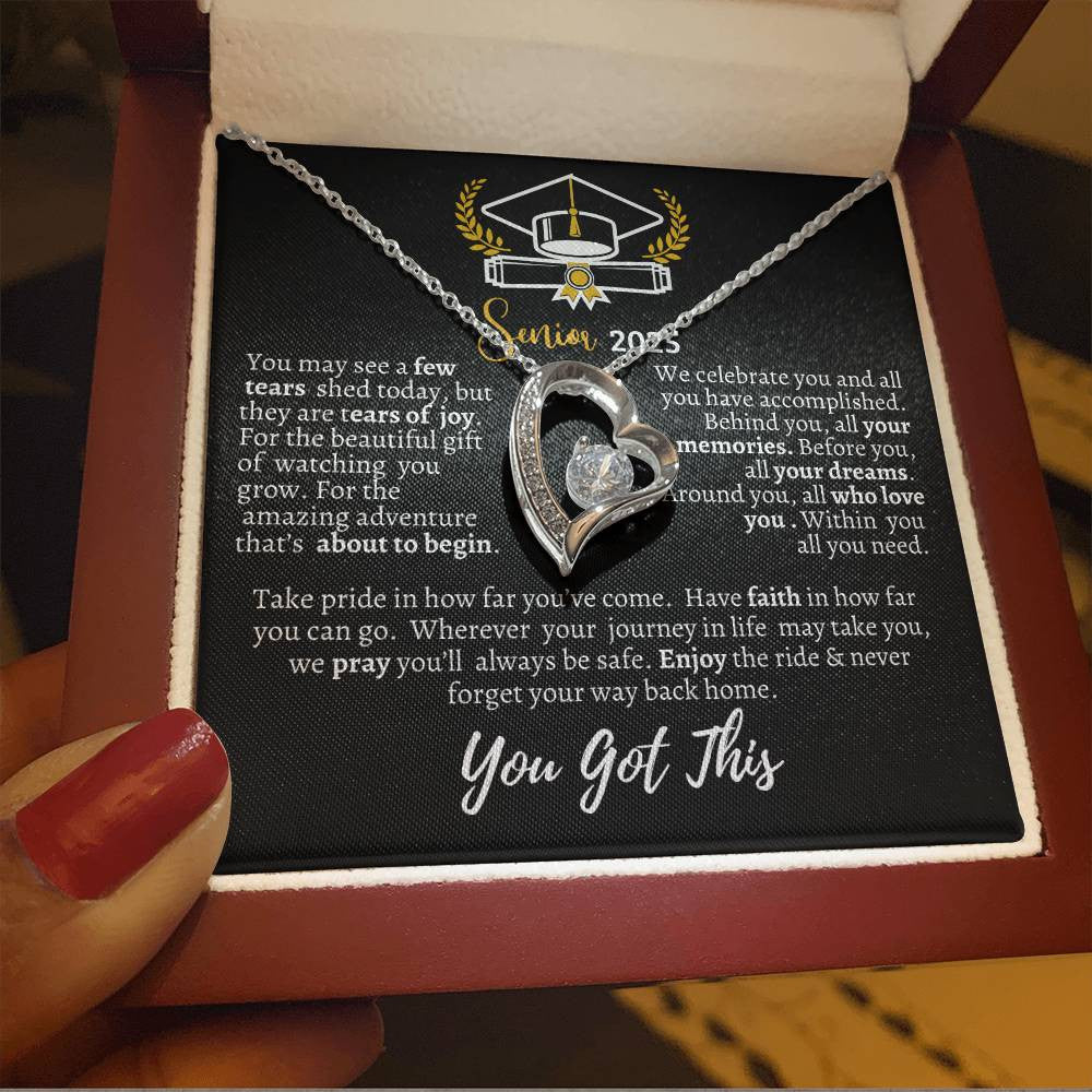 Graduation necklace, Graduation gift, "Congratulations Class of 2025" | Forever Love Necklace