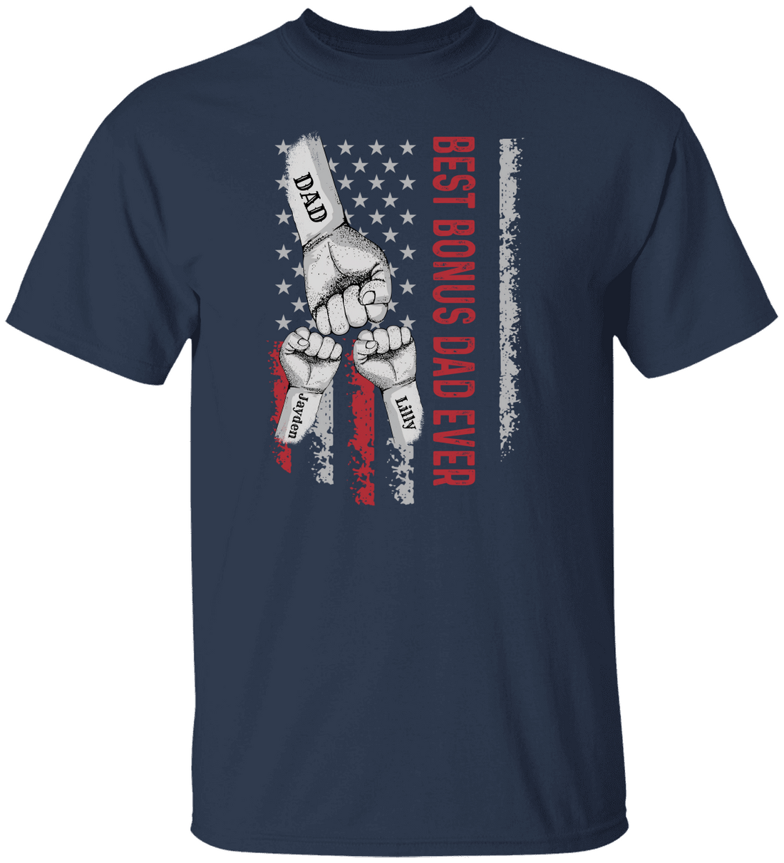Personalized Best Bonus Dad Raised Fist Bump Shirt!
