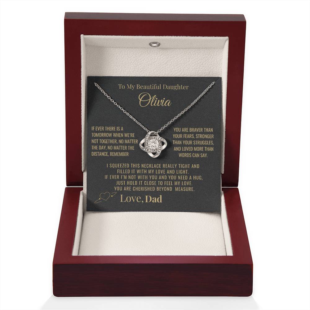 To My Daughter "You Are Cherished" Personalized Necklace
