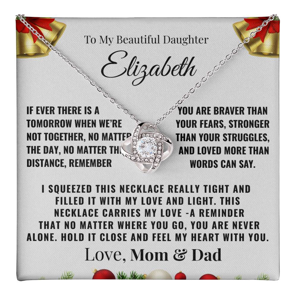 To My Daughter "You Are Never Alone" Personalized Necklace