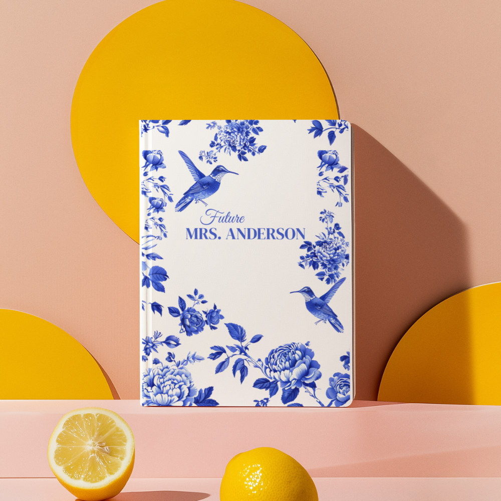 Personalized Floral Hardcover Journal for Brides