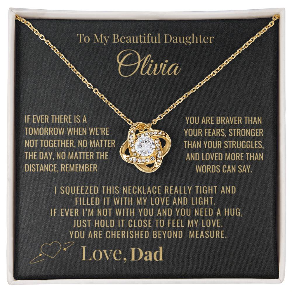 To My Daughter "You Are Cherished" Personalized Necklace