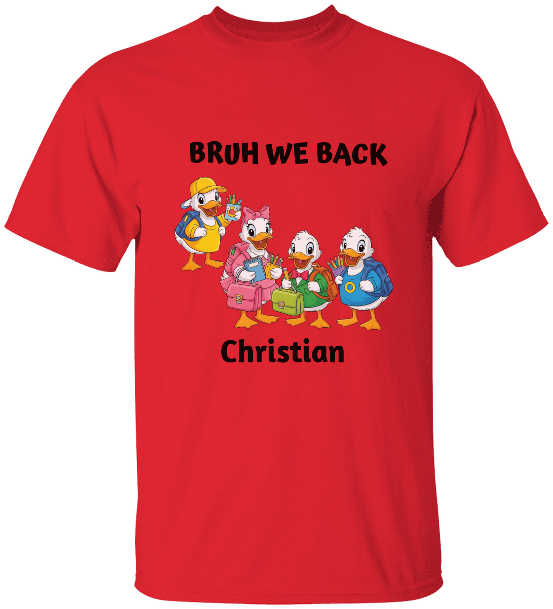 Kids Cartoon Character Tee - Personalized Name