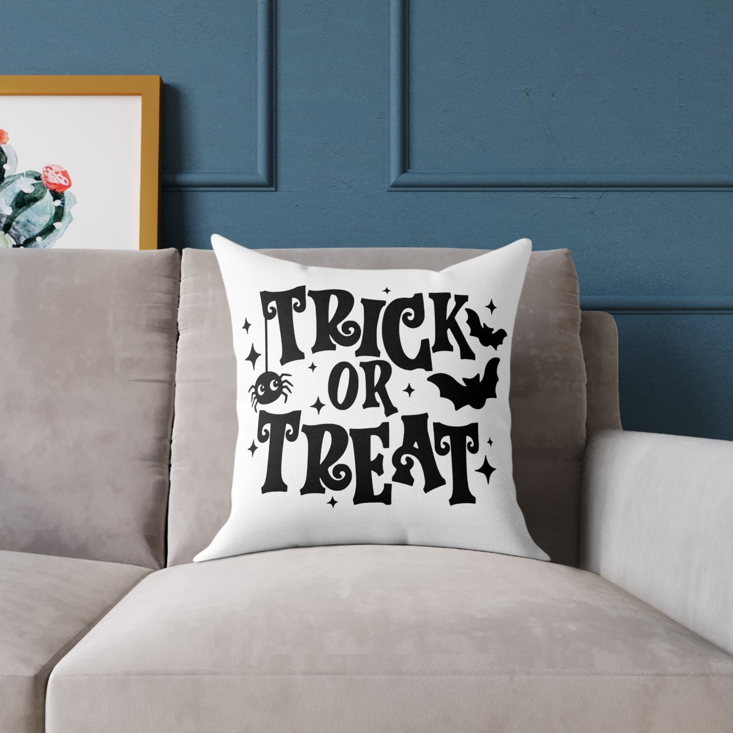 Halloween "Trick or Treat" Square Home Decor Pillow!