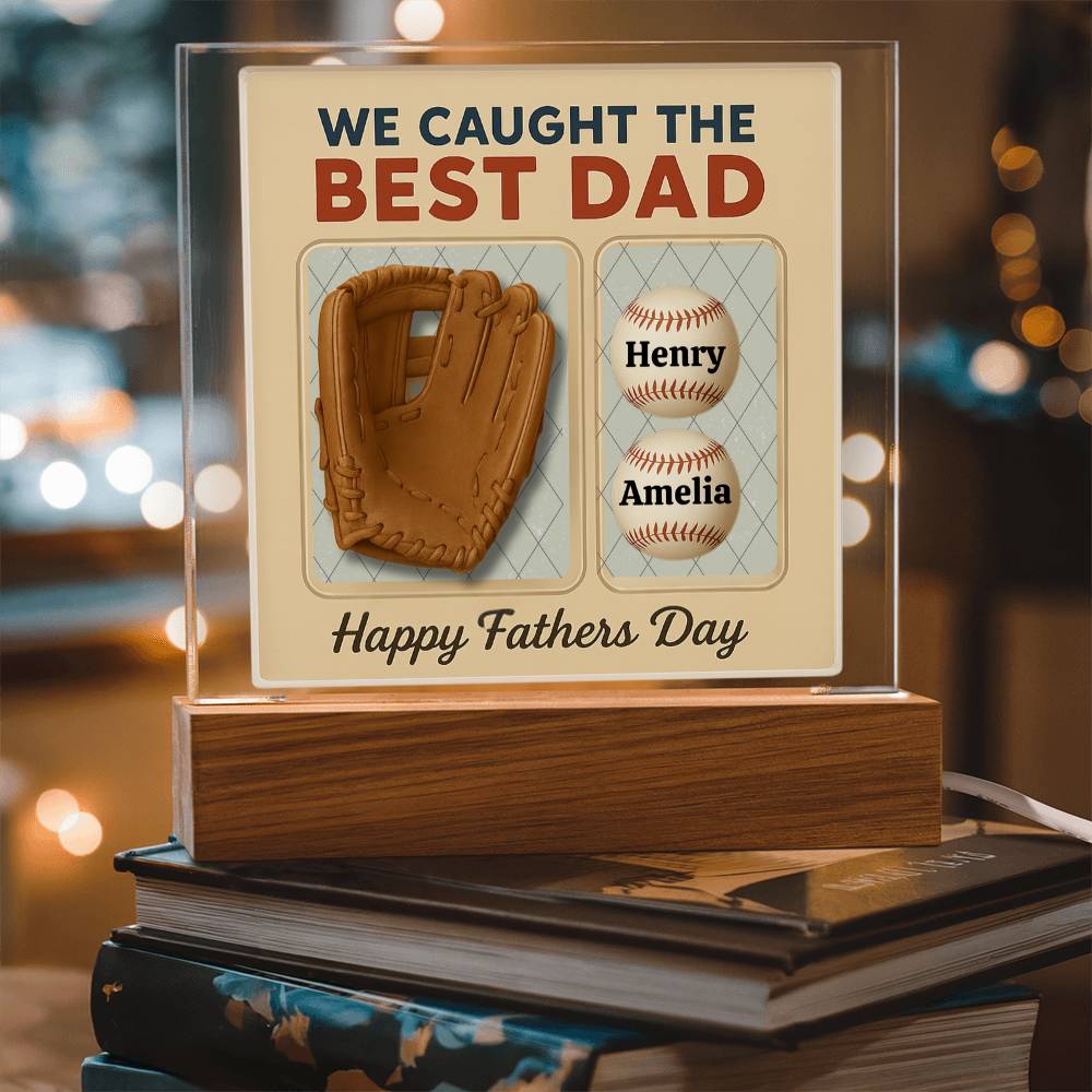 Baseball Dad Personalized Acrylic Plaque | Personalized Gift from Kids | Wife!