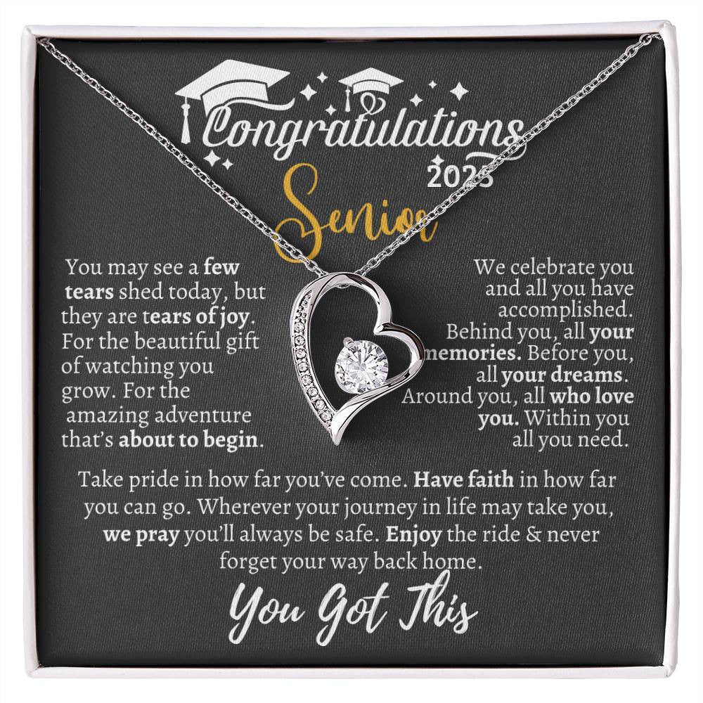 Graduation necklace, Graduation gift, "Congratulations Class of 2025" | Forever Love Necklace