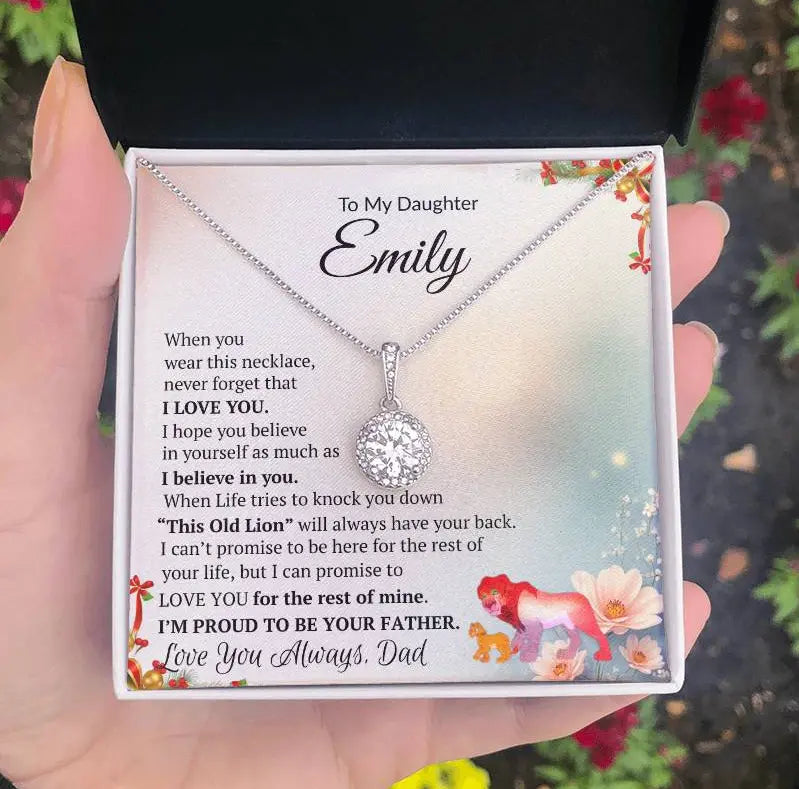 Eternal Hope Necklace Gift for Daughter, “My Precious Daughter, My Forever Pride”