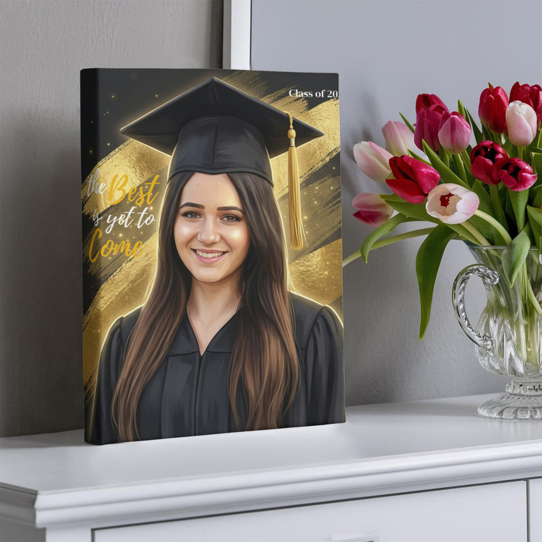 Custom Graduation Photo Gallery Wrapped Canvas, Personalized Grad Gift 2026 - Class of 2026 Keepsake