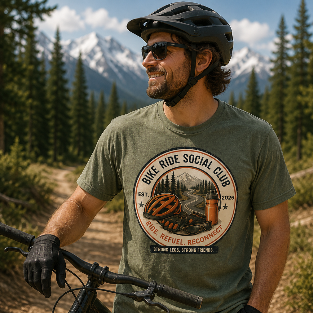 Bike Ride Social Club Shirt | Mountain Bike T-Shirt & Tumbler| Cycling Gift for Men & Women | Comfort Colors 1717 Tee | Cycling Club Apparel | Ride Refuel Reconnect