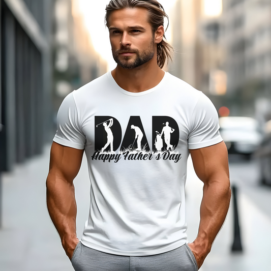 Happy Father’s Day Golf Dad T-Shirt | Funny Golfer Dad Shirt | Gift for Dad, Grandpa, Golf Lover Tee