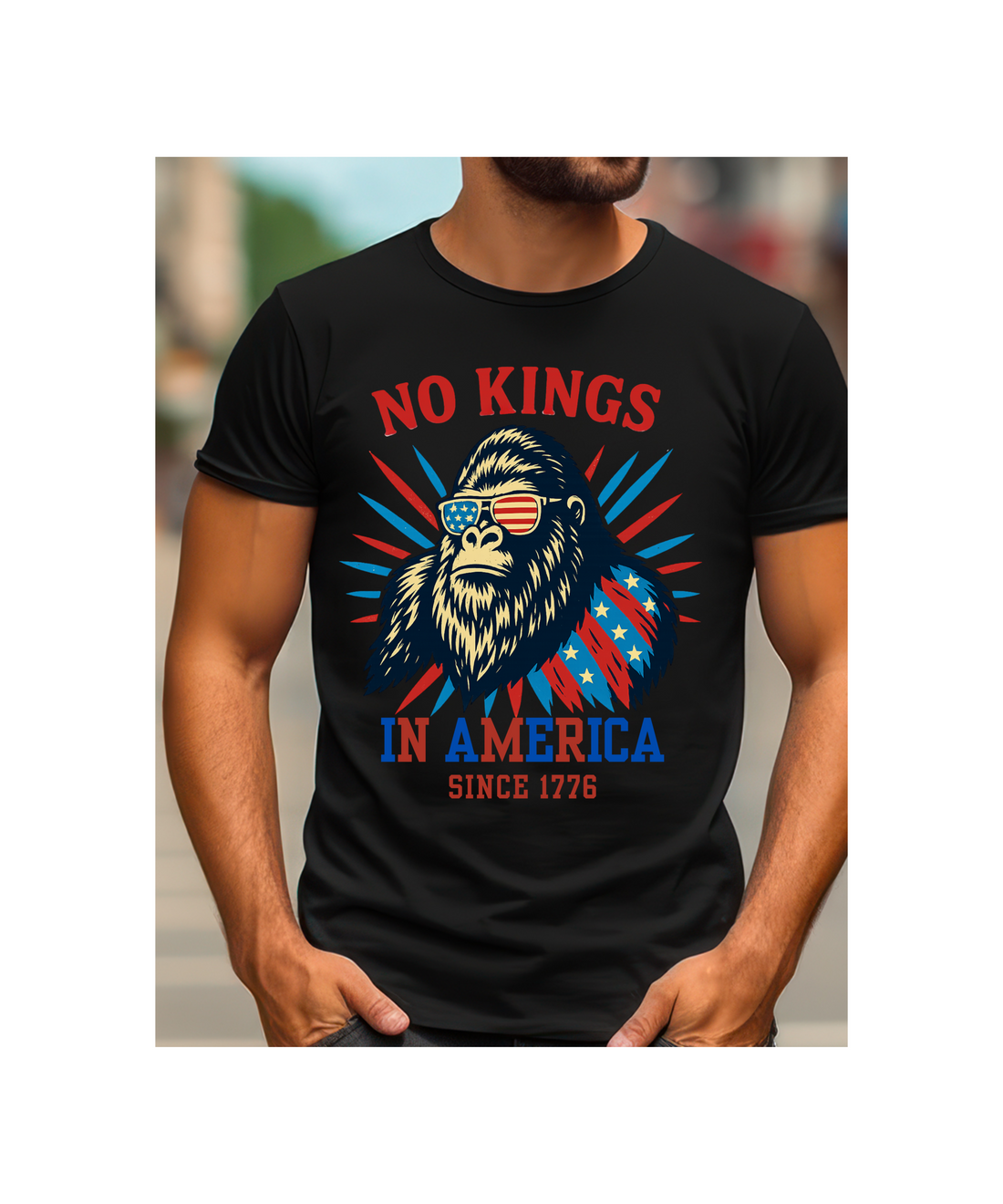 No Kings in USA Shirt, July 4th No Kings Since 1776 T- Shirt!