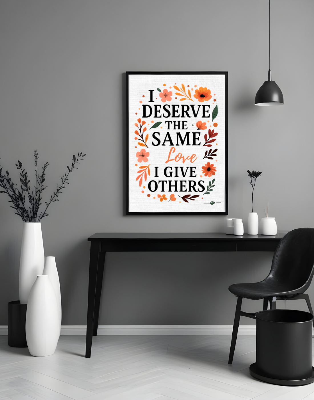 Self Love Daily Affirmation Wall Art Portrait Frame