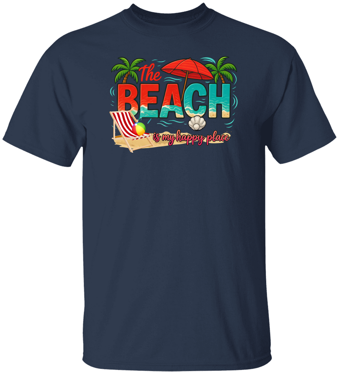 The Beach is My Happy Place Shirt, Summer Vacation Tee, Gift For Beach Lovers, Beach is Calling T-Shirt