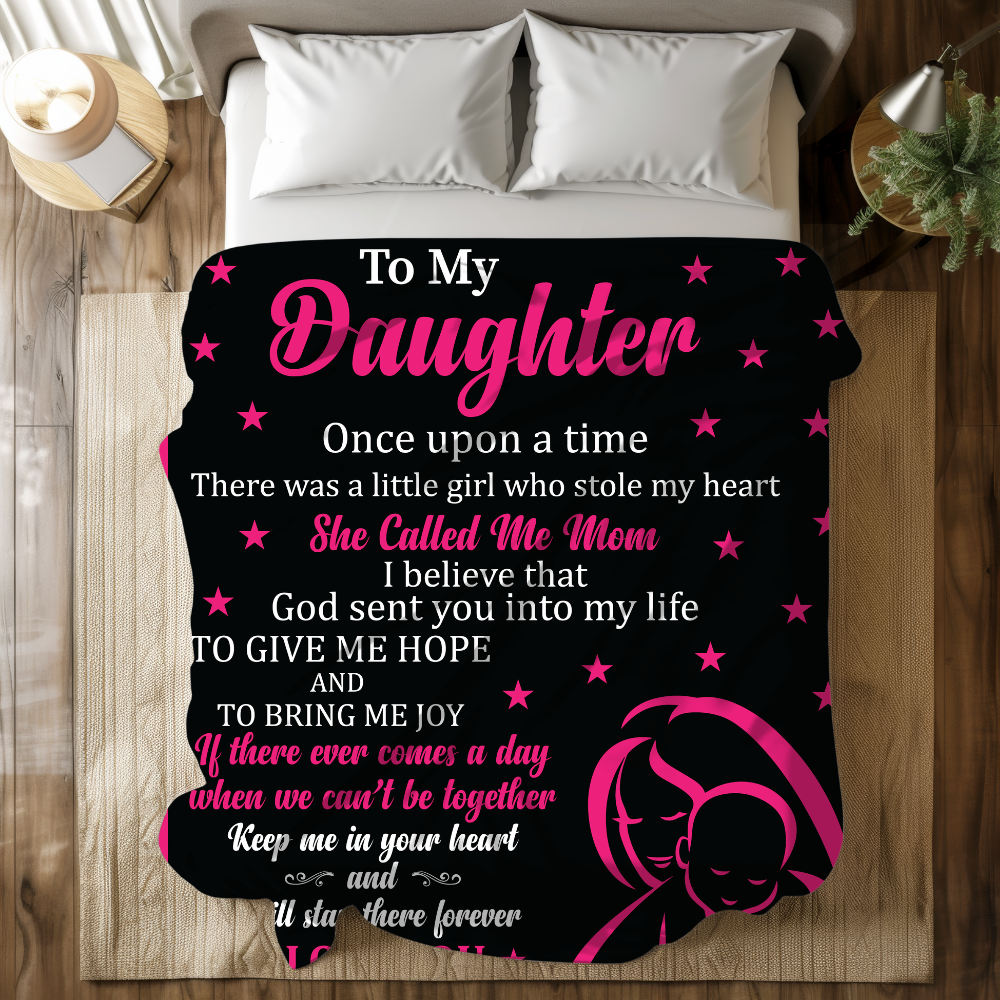 Personalized Daughter Blanket - Warm, Silky Keepsake Gift 50x60in
