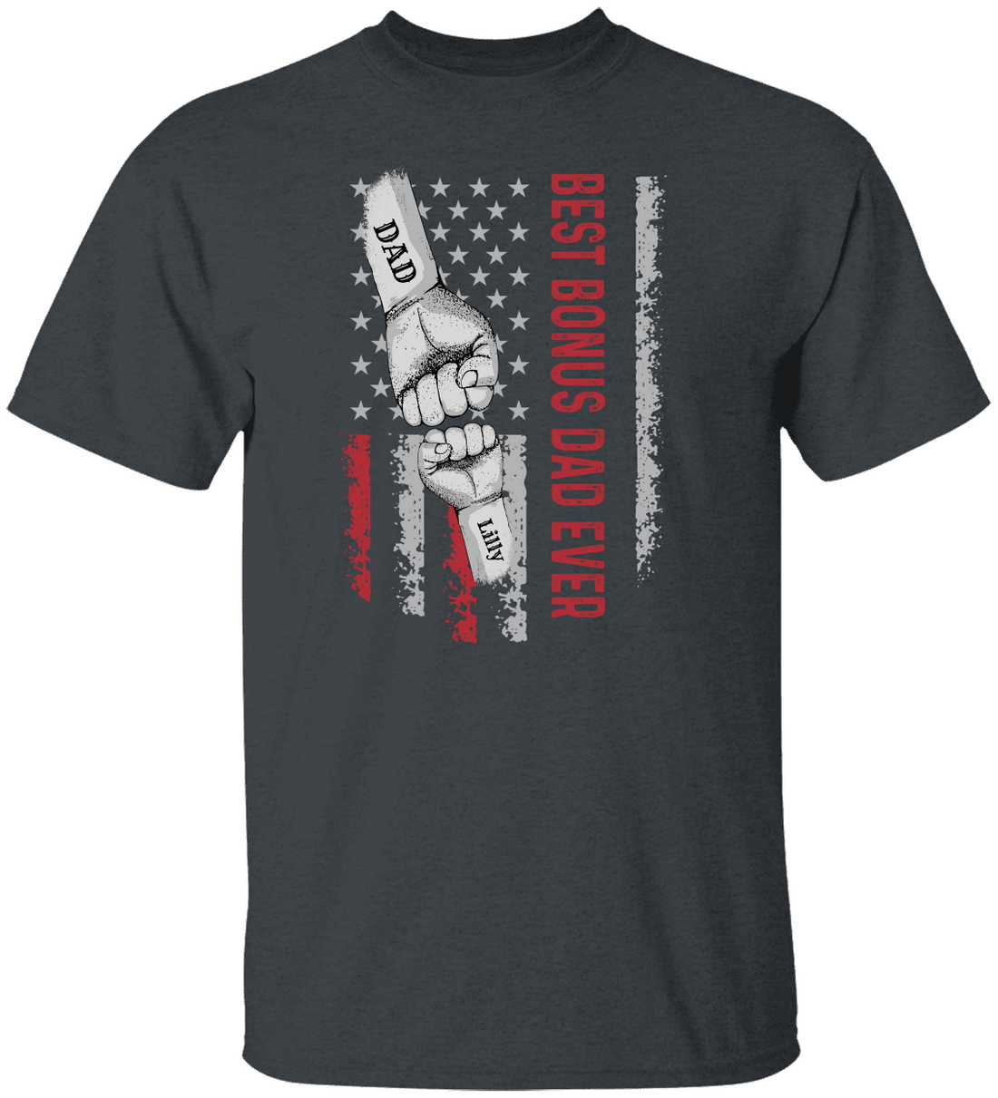 Personalized Best Bonus Dad Raised Fist Bump Shirt!