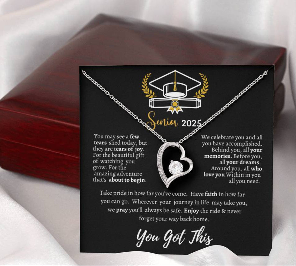 Graduation necklace, Graduation gift, "Congratulations Class of 2025" | Forever Love Necklace