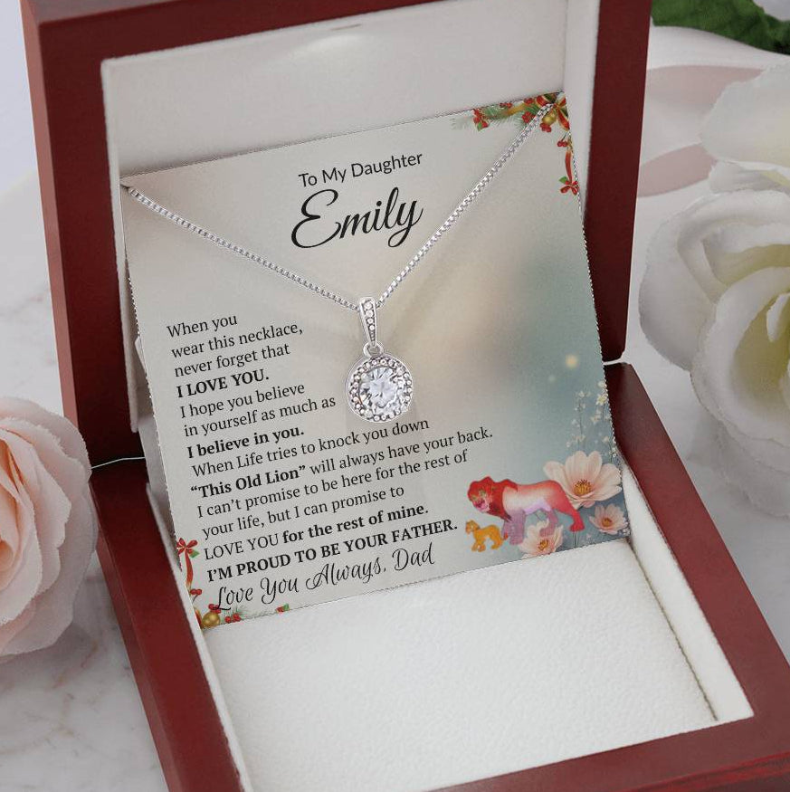 Eternal Hope Necklace Gift for Daughter, “My Precious Daughter, My Forever Pride”