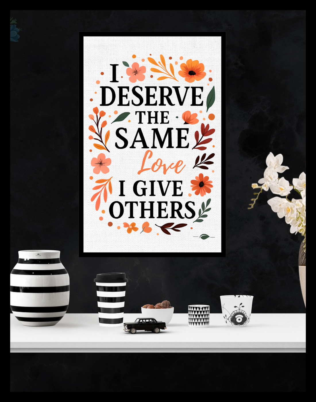 Self Love Daily Affirmation Wall Art Portrait Frame