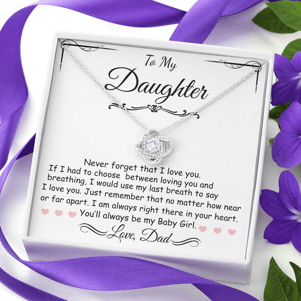 Beautiful Gift for Daughter From Dad/Sentimental Jewelry for Her, Elegant Gift Box