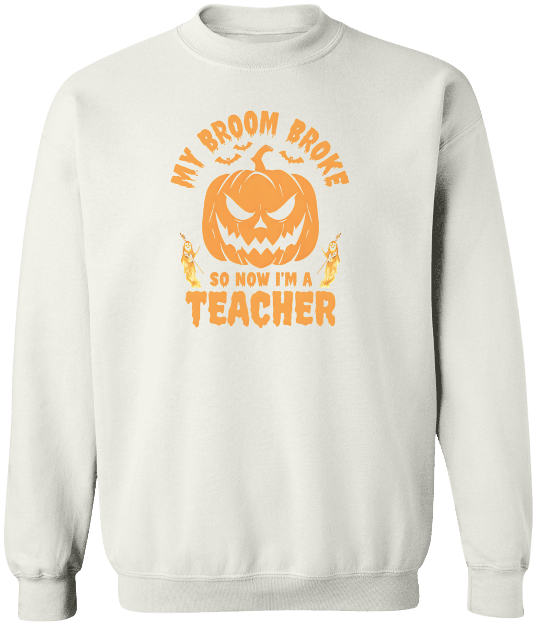 “Funny Halloween Teacher Shirt “My Broom Broke So Now I Teach”